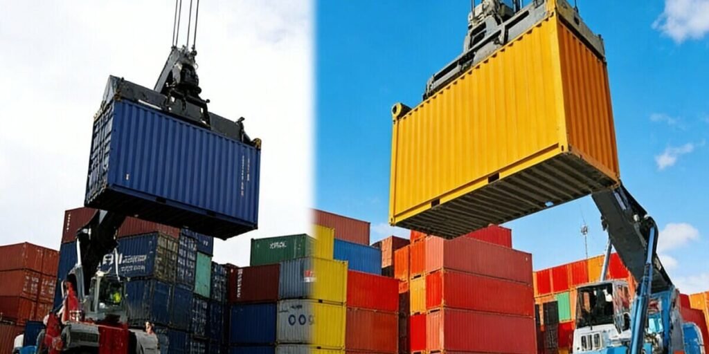 Illustration showing FCL full container export process and operations