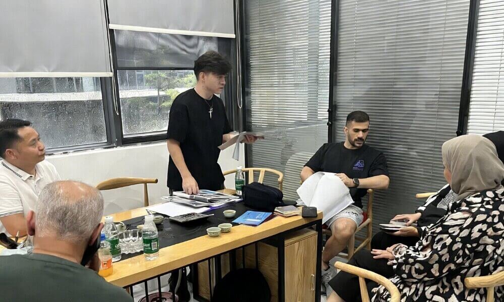 Bahrain client visiting our logistics company