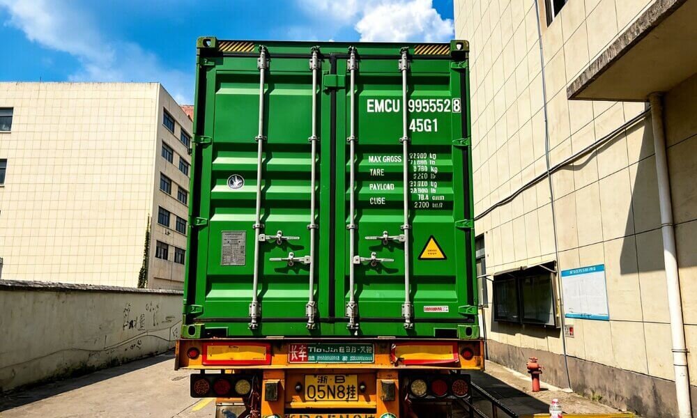 Container loaded and ready for Mexico shipment