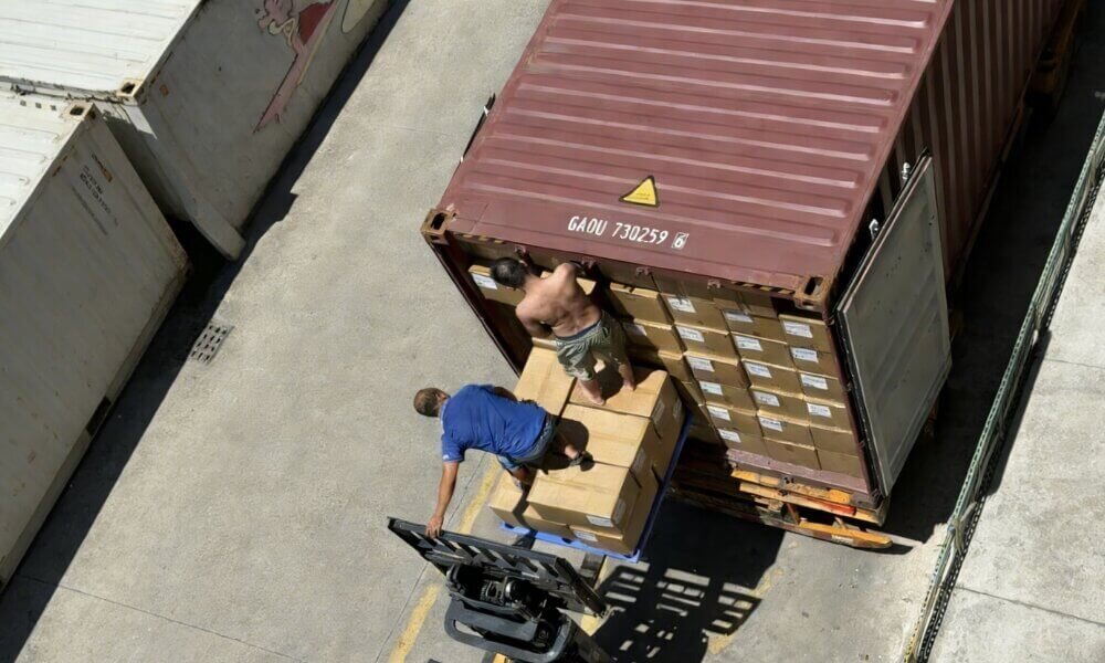 Loading counterfeit auto parts for shipment