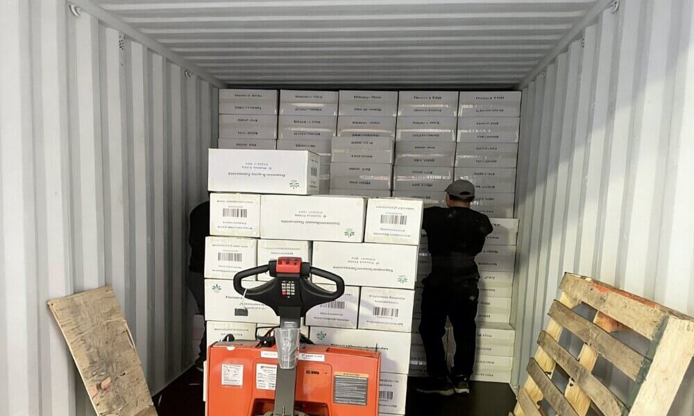 Full container shipment headed to Brazil