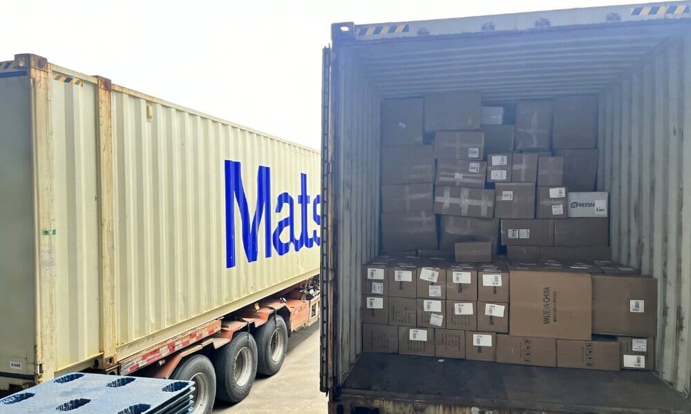 Open Container Export Cargo Loading – Freight Transport