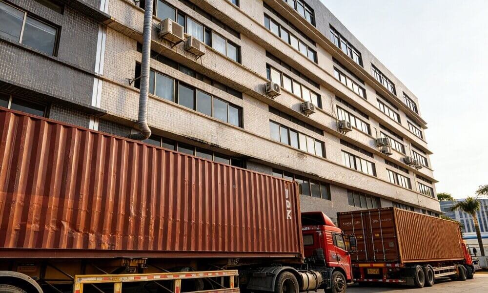 Two fully loaded containers