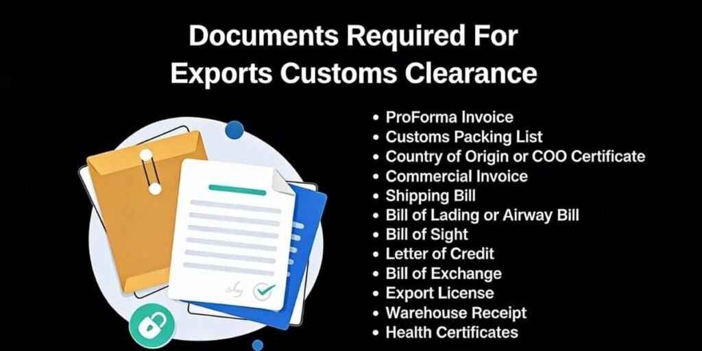 Required documents for fast and compliant customs clearance.